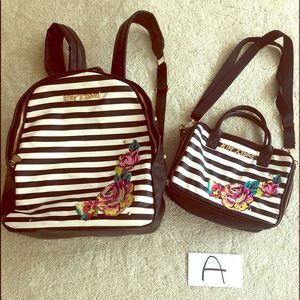 Betsey Johnson backpack and lunchbox !!! 💜